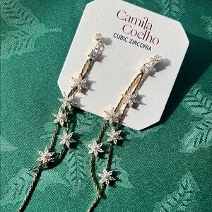Camila Coelho Gold tone Starry Chain Earrings